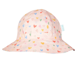 Acorn Floating Hearts Reversible Wide Brim Sunhat 3-5yr