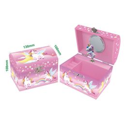 Dome Shape Musical Jewelry Box-Unicorn (d)
