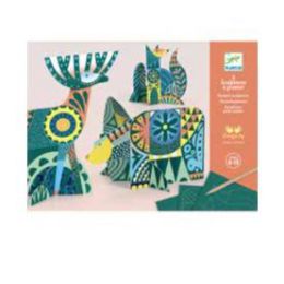 Djeco Scratch Cards Animal Folk (d)