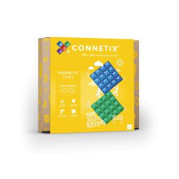 Connetix Magnetic Tiles Base Plates Blue/Green 2pc