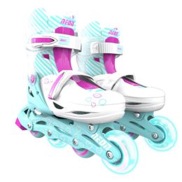 Yvolution Neon Inline Skates Teal & Pink (Size 3-6)