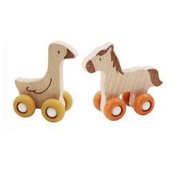 Kaper Kidz Wooden Ecowheels Farm Movers Horse & Duck