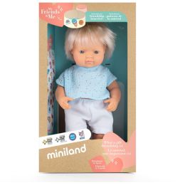 Miniland My Friends & Me Baby Doll Blond Boy 38Cm