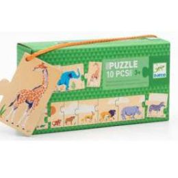Djeco 10pc Puzzle Small & Big (d) (d)