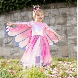Great Pretenders Pink Butterfly Twirl Dress with Wings Size 5-6