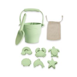 Playground 8pc Silicone Bucket & Spade Set Light Sage