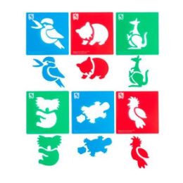 Australian Animals Stencils Set 1 Pack of 6 (d)