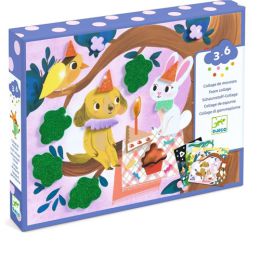 Djeco Foam Collage Sparkling Parties Activity
