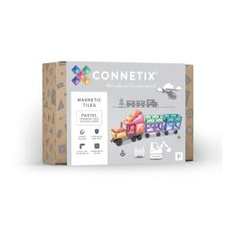Connetix Magnetic Tiles Pastel Transport Pack 50pc (d)