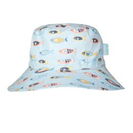 Acorn Rainbow Fish Wide Brim Bucket Hat 3-5yr