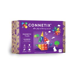 Connetix Magnetic Tiles Rainbow Starter Pack 60pc (d)