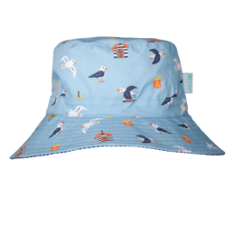 Acorn Seagulls Wide Brim Bucket Hat 18m-3y