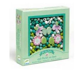 Djeco Wooden Beads Leaves & Flowers