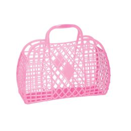 Sun Jellies Retro Basket Small Neon Pink