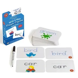 Write & Wipe Flash Cards Sight Words With Marker