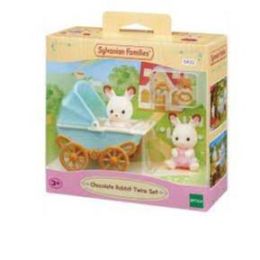 Sylvanian Chocolate Rabbit Twins Set New