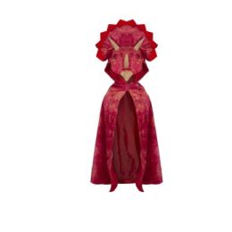 Great Pretender's Red Triceratops Hooded Cape Size 4-5