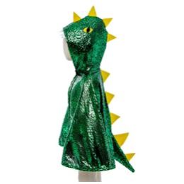 Great Pretenders Metallic Green Dragon Cape 2-3