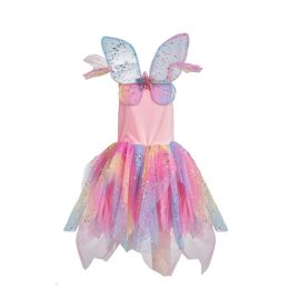 Great Pretenders Rainbow Fairy Dress & Wings Size 7-8yr