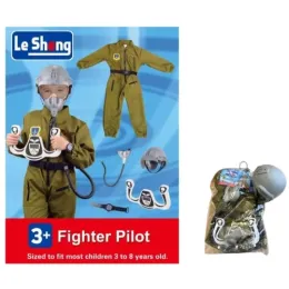 Fighter Pilot Jumpsuit with Helmet and Accessories