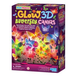 4M Kidz Maker Glow 3D Butterfly Canvas