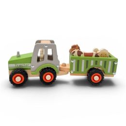 Onya Kids Green Tractor with Farm Animals and a Farmer