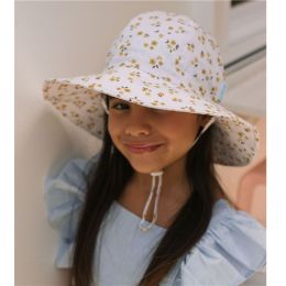 Acorn Amber Blooms Wide Brim Sunhat XLarge (d)