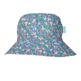 Acorn Bluebell Meadow Wide Brim Bucket Hat 9-18mt