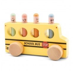 New Classic Toys Wooden Pop Up School Bus