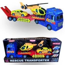 Rescue Transporter with Helicopter and Car