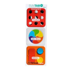 Fat Brain Play Tab Sensory Set 2 Trackball Tile, Colour Wheel, Switches Tile