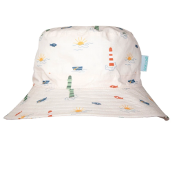Acorn Lighthouse Wide Brim Bucket Hat 3-5yr
