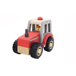 Kaper Kidz Wooden Tractor Red